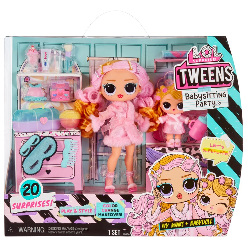 L.O.L. Surprise! Tweens Babysitting Party Dolls Ivy Winks and Babydoll