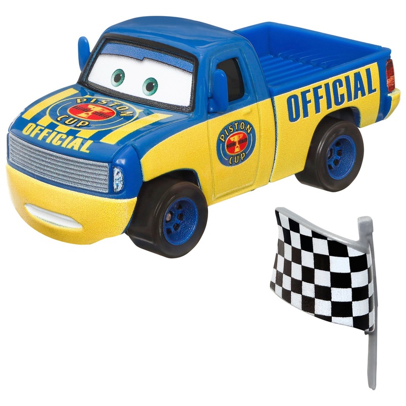 Disney Cars Diecast Car Dexter Hoover with Checkered Flag 1:55 Scale
