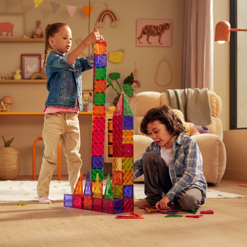 Magnetic Tiles 100-Piece Building Set 4 Magnetic Tiles 100-Piece Building Set