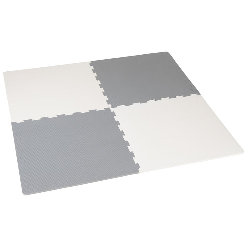 Play Factory Grey and White Foam Baby Play Mat Tiles 4 Pieces 2 Play Factory Grey and White Foam Baby Play Mat Tiles 4 Pieces