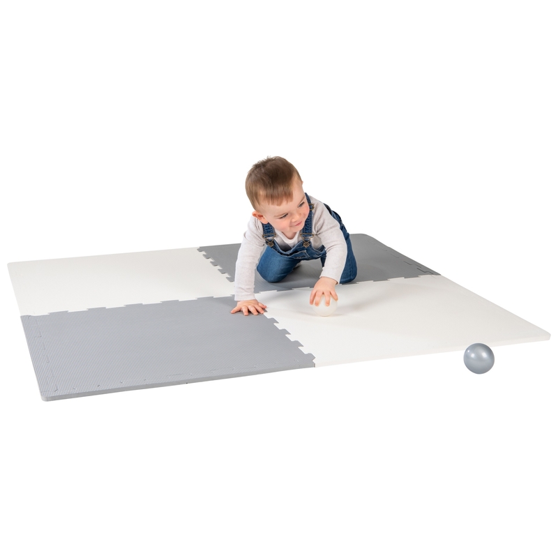 Play Factory Grey and White Foam Baby Play Mat Tiles 4 Pieces 5 Play Factory Grey and White Foam Baby Play Mat Tiles 4 Pieces