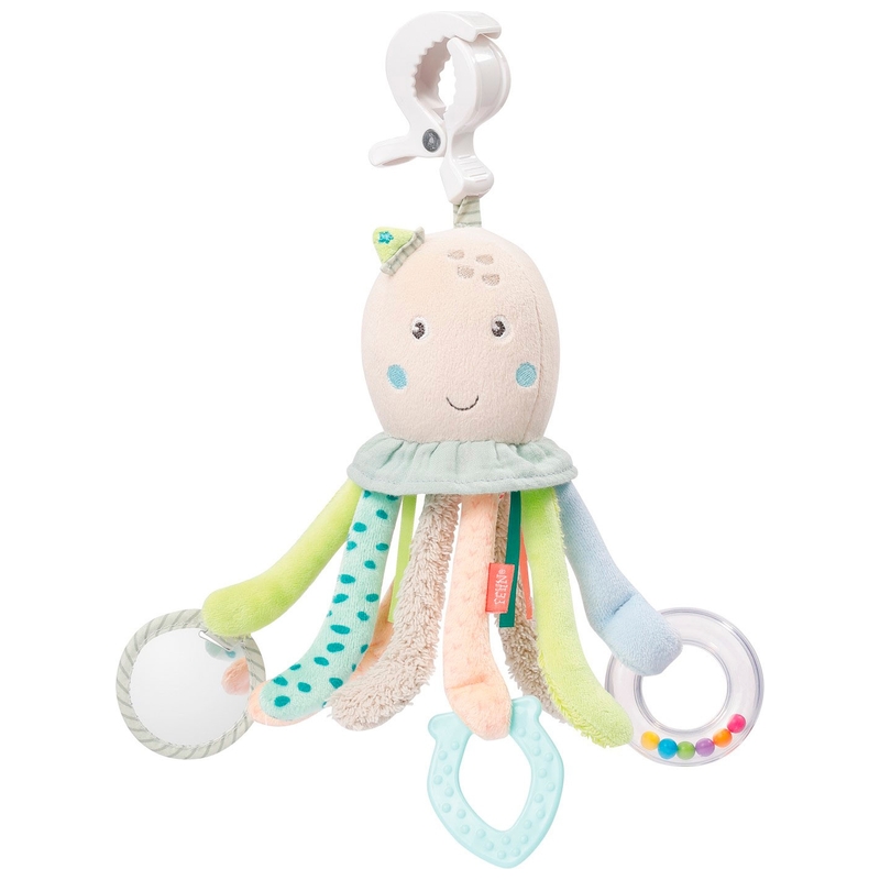 Fehn Toys Children of the Sea Octopus Teething Stroller Toy