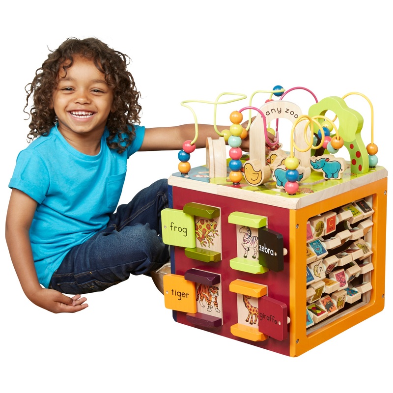 Battat Zany Zoo Wooden Activity Cube Assortment