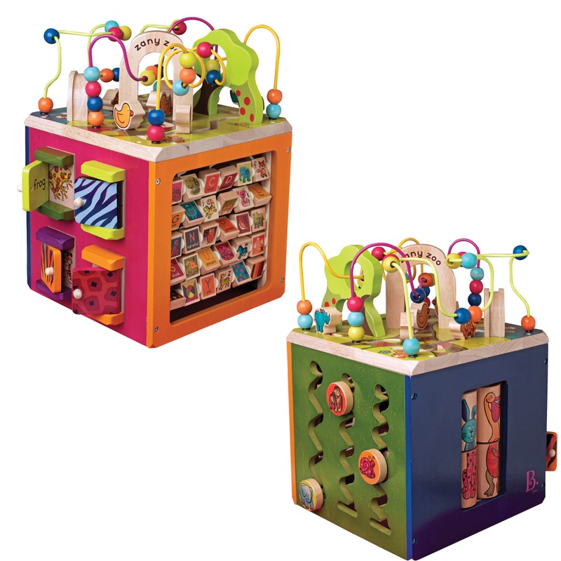 Battat Zany Zoo Wooden Activity Cube Assortment