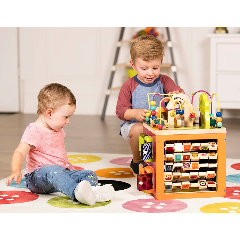 Battat Zany Zoo Wooden Activity Cube Assortment