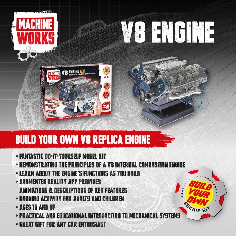 Machine Works V8 Engine Model 250 Pieces 6 Machine Works V8 Engine Model 250 Pieces