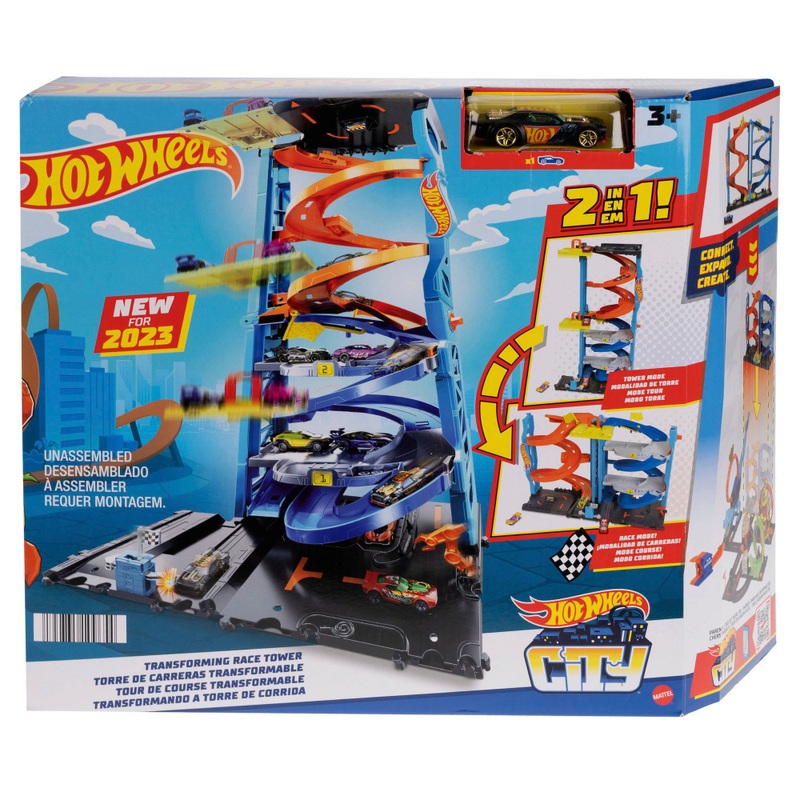 Hot Wheels City Transforming Race Tower Playset 8 Hot Wheels City Transforming Race Tower Playset