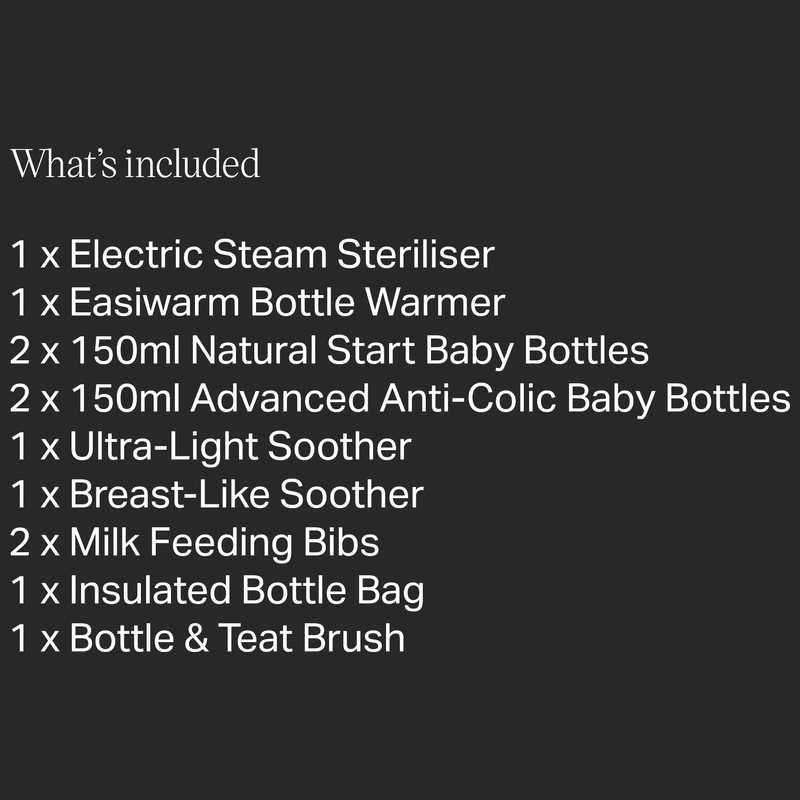 Tommee Tippee Complete Feeding Set with Electric Steam Steriliser 12 Piece Black 8 Tommee Tippee Complete Feeding Set with Electric Steam Steriliser 12 Piece Black