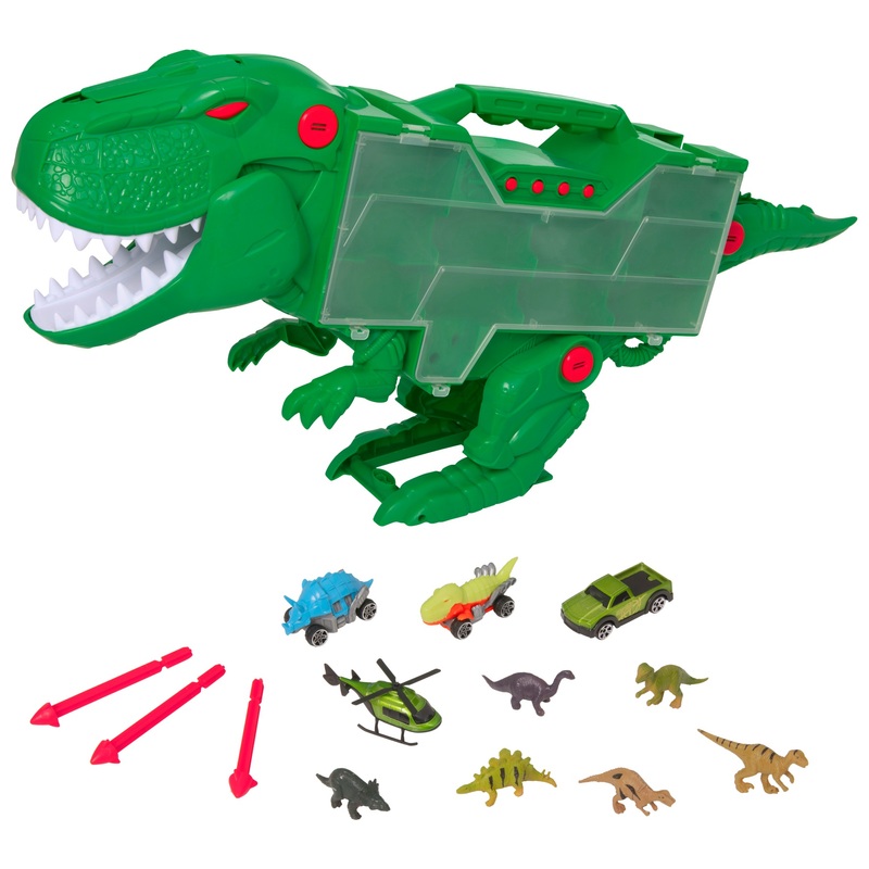 Teamsterz Beast Machines Playset T-Rex Transporter Carry Case with Cars