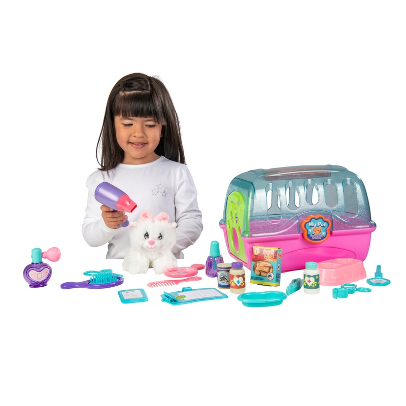 My Pet Playset Grooming Salon Plush Pet Cat and Accessories