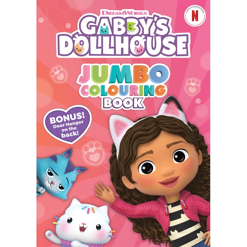 Gabby's Dollhouse Colouring Pages Book Jumbo