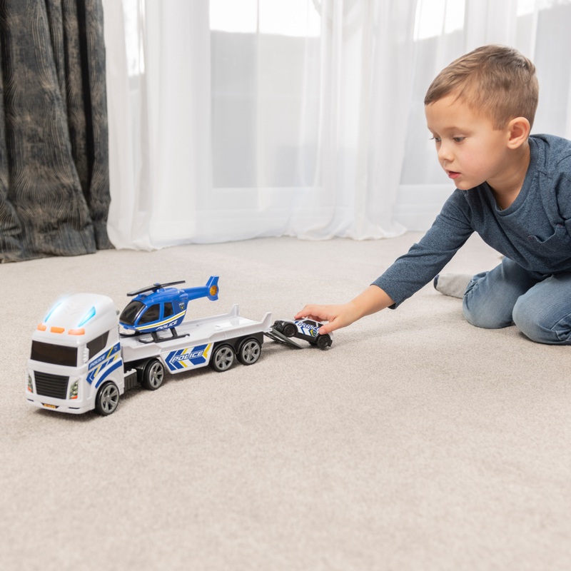 Super Wheelz Lights & Sounds Police Helicopter Transporter Set 5 Super Wheelz Lights & Sounds Police Helicopter Transporter Set