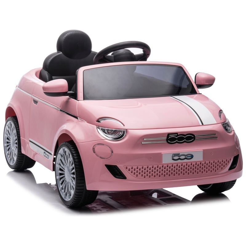 Fiat 500e Car 6V Electric Ride On Pink