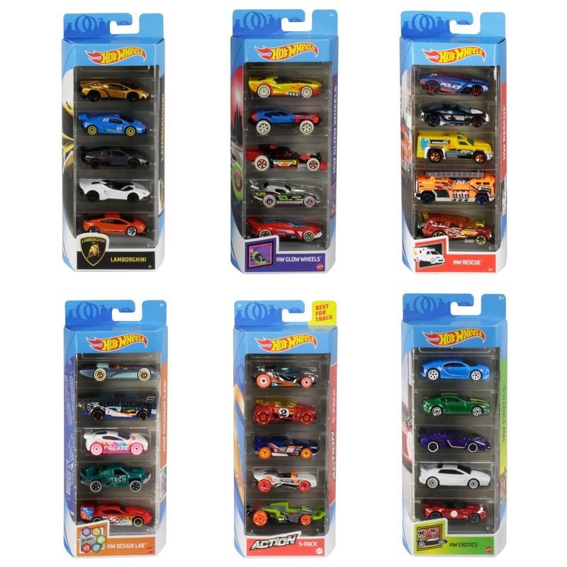 Hot Wheels 1:64 Die-Cast Cars 5 Pack Assortment