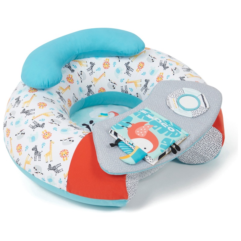 BabyZee Sit Me Up Activity Floor Seat with Play Tray Safari