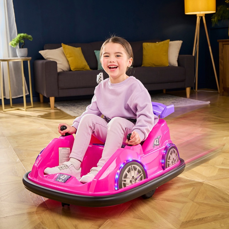 Flybar Racer 6V Bumper Car Pink