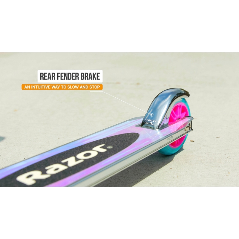 Razor A-Kick Folding Aluminium Scooter Special Holographic Edition Blue and Pink 8 Razor A-Kick Folding Aluminium Scooter Special Holographic Edition Blue and Pink