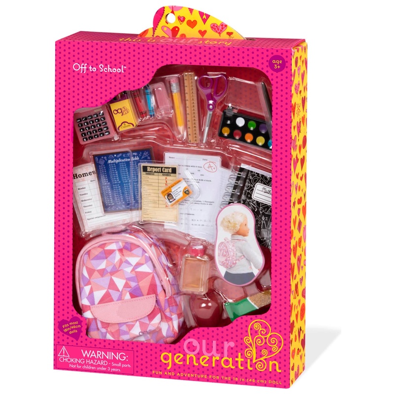 Our Generation School Supplies Off to School Accessory Set 8 Our Generation School Supplies Off to School Accessory Set