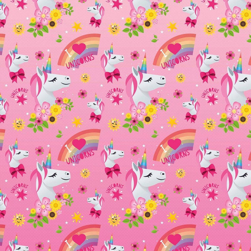 Joy Pixels Unicorn Wrapping Paper Roll 4m
