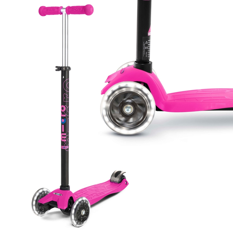 Micro Maxi Plus LED Scooter Pink