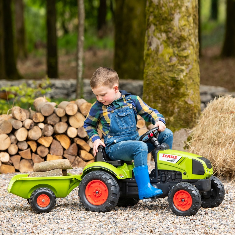 Falk CLAAS Tractor Push-Along Ride On with Trailer