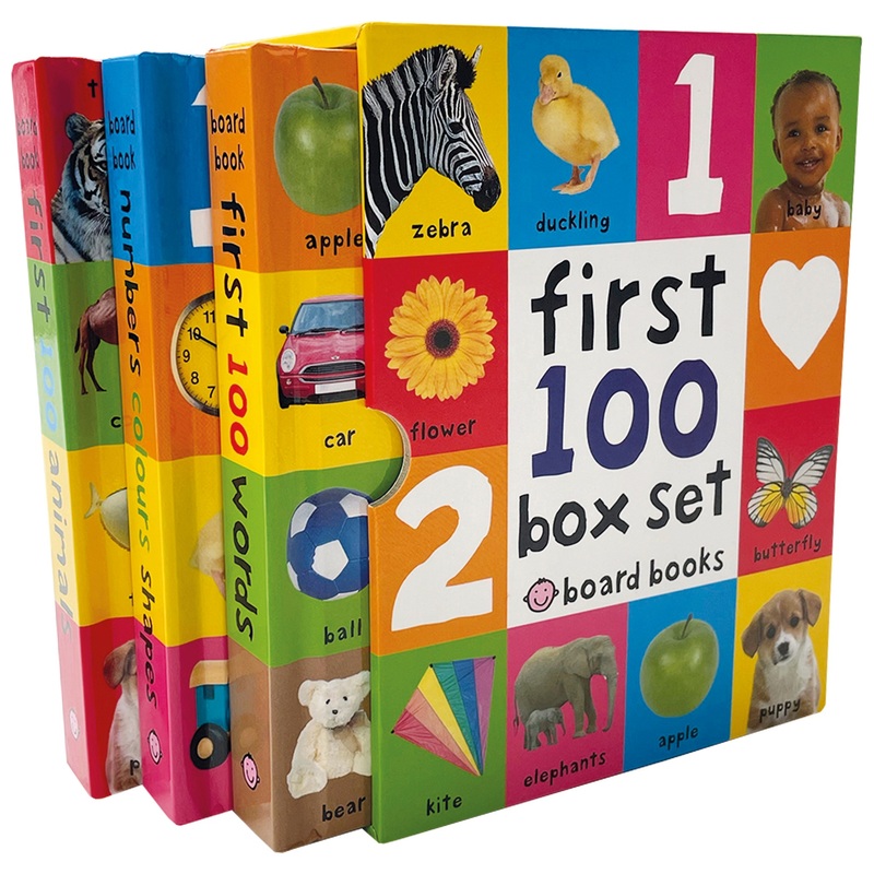 My First 100 Words Board Book Box Set: Animals, Numbers, Colours and Shapes