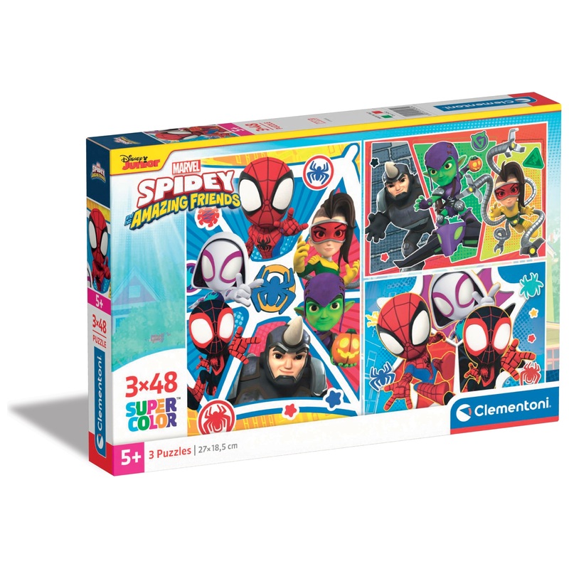 Clementoni Spidey and His Amazing Friends Jigsaw Puzzles 48 Pieces 3 Pack