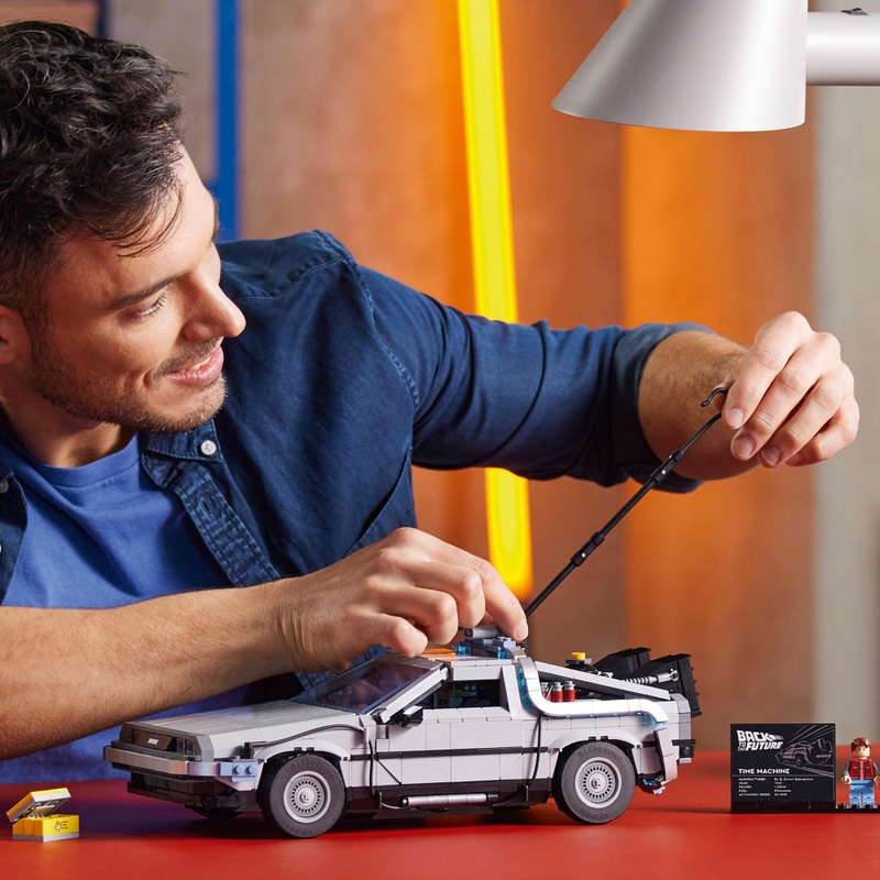 LEGO Icons 10300 Back to the Future Time Machine DeLorean Set for Adults