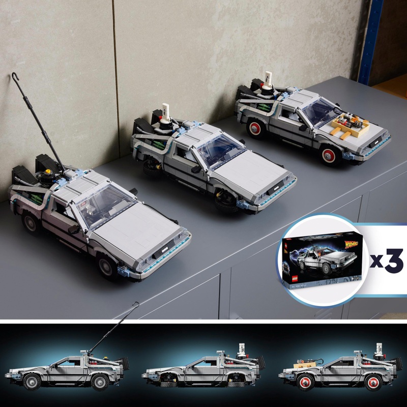 LEGO Icons 10300 Back to the Future Time Machine DeLorean Set for Adults 6 LEGO Icons 10300 Back to the Future Time Machine DeLorean Set for Adults