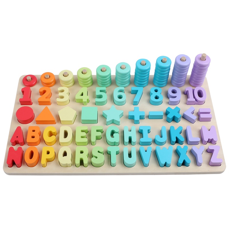 Squirrel Play Wooden Shape Sorter Puzzle and Number Stacker 102 Pieces 5 Squirrel Play Wooden Shape Sorter Puzzle and Number Stacker 102 Pieces