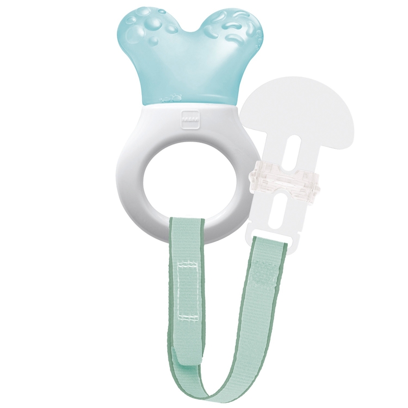 MAM Mini Teething Gums Cooler and Clip Blue