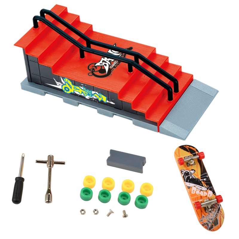 Skate Park Finger Skateboard Ramp Step Set