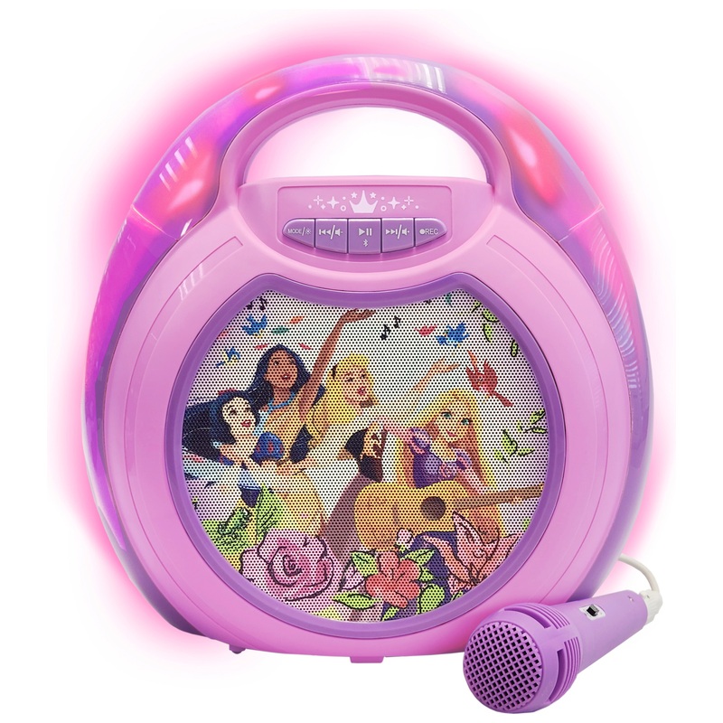 Disney Princess Karaoke Machine MP3 and Bluetooth with LED Lights