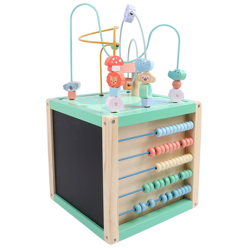 Squirrel Play Wooden 5-in-1 Activity Cube Safari 5 Squirrel Play Wooden 5-in-1 Activity Cube Safari
