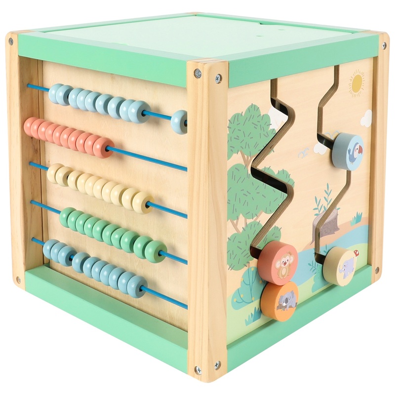 Squirrel Play Wooden 5-in-1 Activity Cube Safari 8 Squirrel Play Wooden 5-in-1 Activity Cube Safari