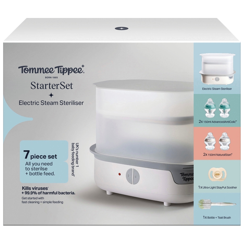 Tommee Tippee SuperSteam Electric Steam Steriliser Starter Set