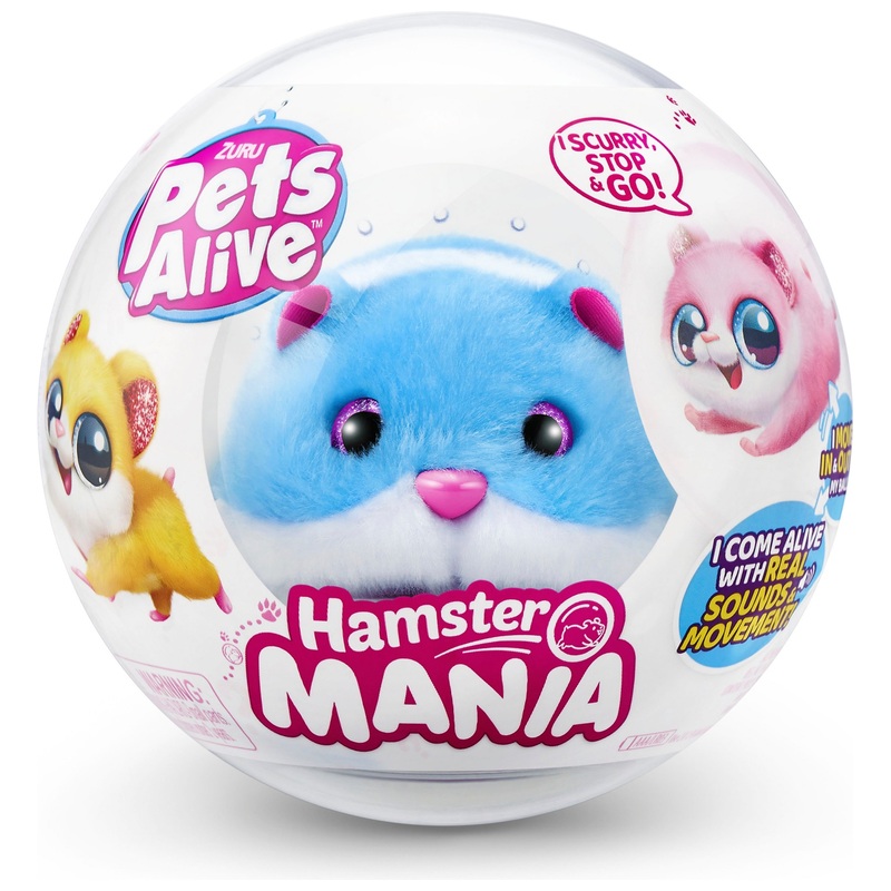 Pets Alive by ZURU Hamster Mania Interactive Plush Assortment 6 Pets Alive by ZURU Hamster Mania Interactive Plush Assortment