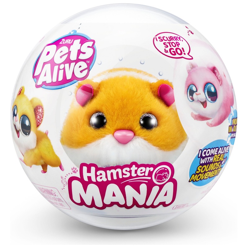 Pets Alive by ZURU Hamster Mania Interactive Plush Assortment 7 Pets Alive by ZURU Hamster Mania Interactive Plush Assortment