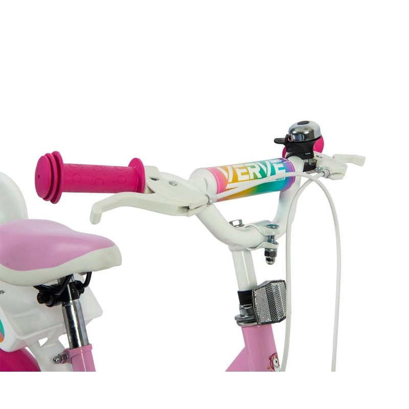 14 Inch Verve Unicorn Bike with Doll Carrier Pink 6 14 Inch Verve Unicorn Bike with Doll Carrier Pink