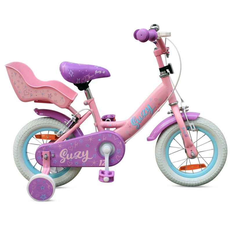 12 Inch Verve Suzy Bike with Doll Carrier Pink