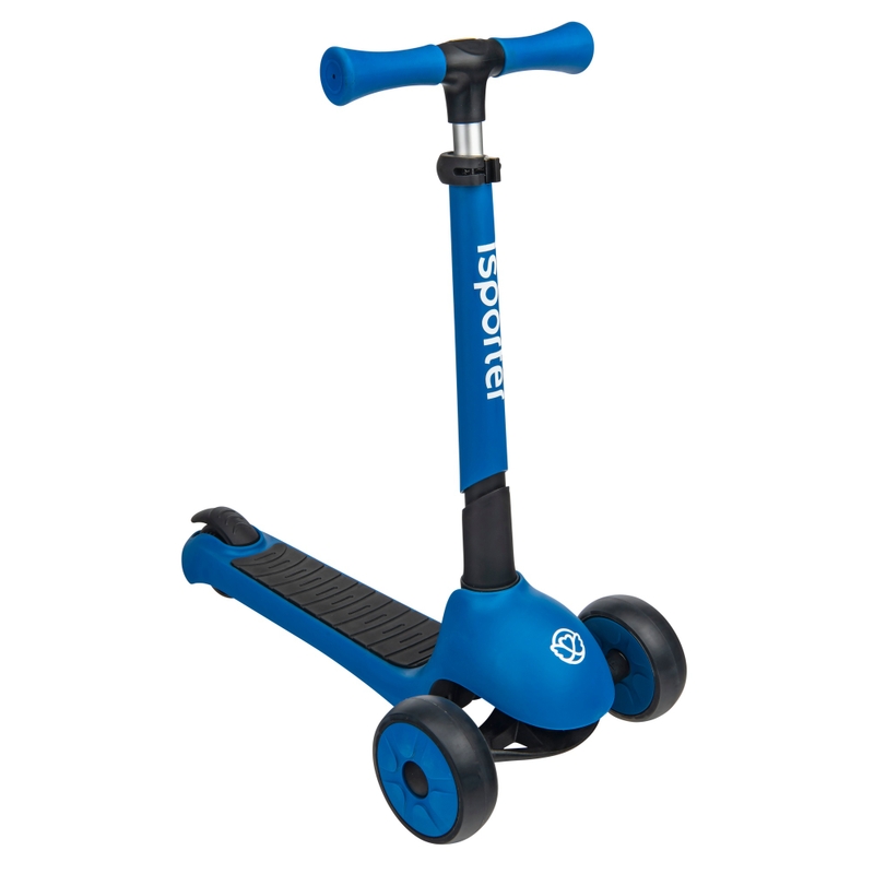 iSporter Deluxe Folding Scooter with RGB Lights Blue