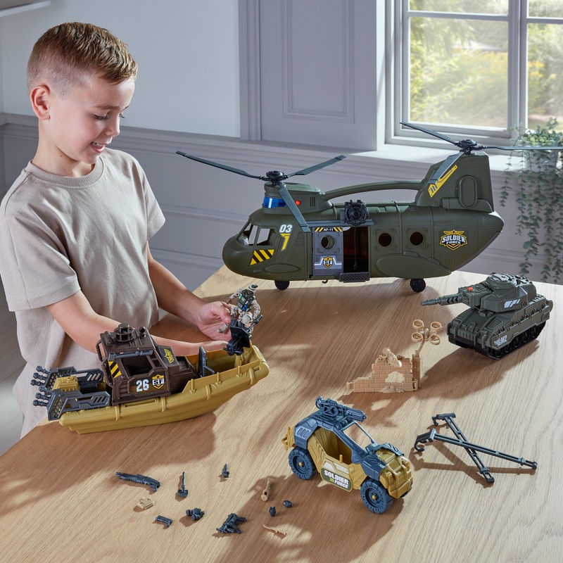Soldier Force Playset Military Vehicles with Lights and Sounds