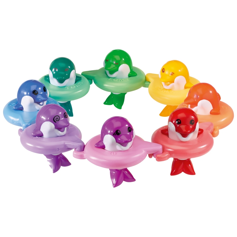 TOMY Toomies Do Re Mi Dolphins Bath Toy Set