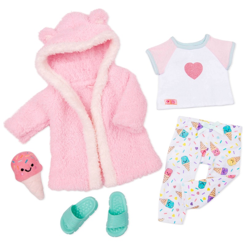 Our Generation Clothes Pyjamas and Plush Ice Cream Dreams Doll Outfit