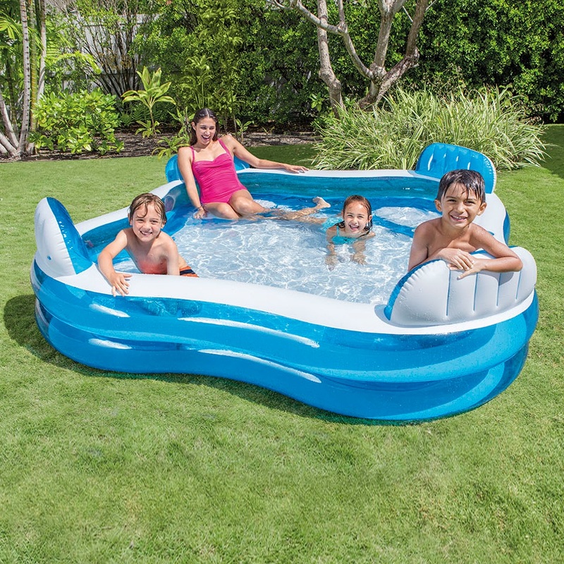 Intex Swim Centre Square Family Inflatable Lounge Pool