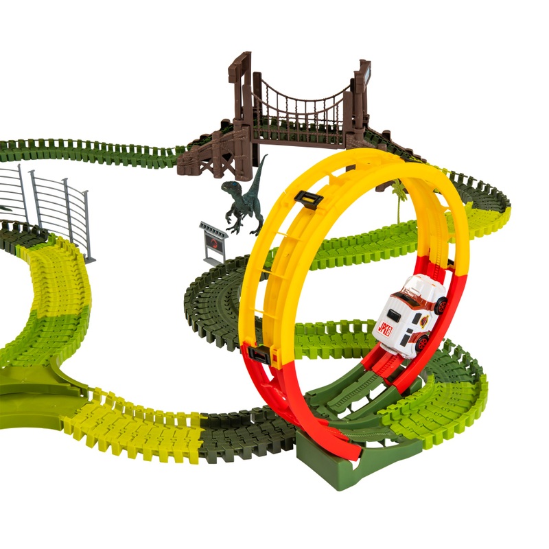 Jurassic Park Dinosaur Super Loop Race Track Set 6 Jurassic Park Dinosaur Super Loop Race Track Set