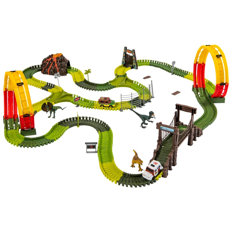 Jurassic Park Dinosaur Super Loop Race Track Set 7 Jurassic Park Dinosaur Super Loop Race Track Set