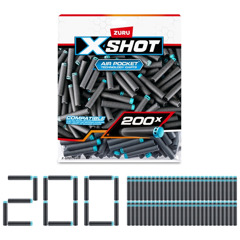 XSHOT by ZURU Excel 200x Darts Refill Pack