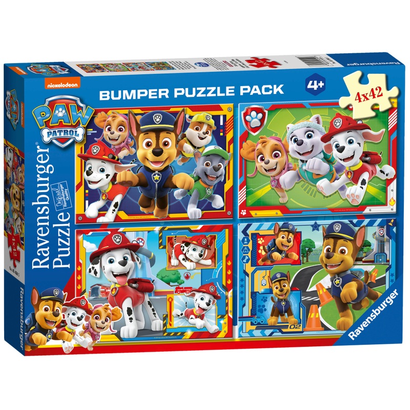 Ravensburger PAW Patrol Jigsaw Puzzles Bumper Pack 4 x 42 Pieces Assortment