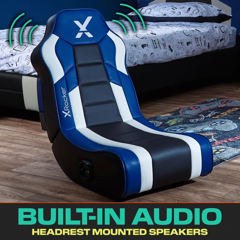 X Rocker Orbit eSports 2.0 Audio Floor Rocker Gaming Chair - Blue 4 X Rocker Orbit eSports 2.0 Audio Floor Rocker Gaming Chair - Blue